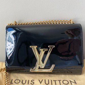 Louis Vuitton Black Patent Louise MM Bag
